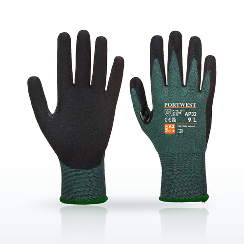Portwest AP32 Cut Resistant Gloves, ANSI A2, Cut B18 Dexti Pro Nitrile Glove A2