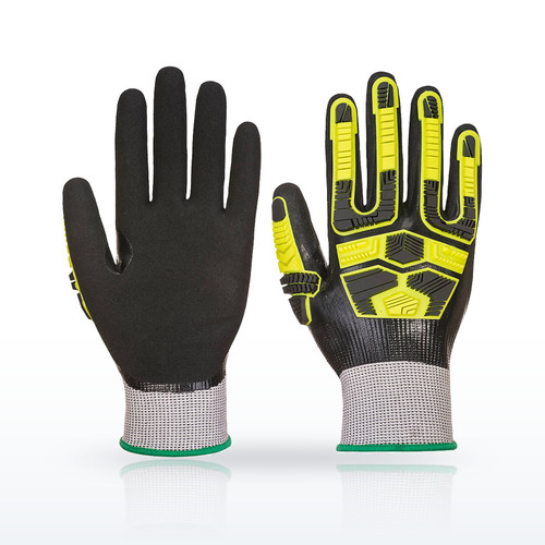 Portwest AP55 Impact D18 Nitrile Sandy TPR Waterproof Glove A5