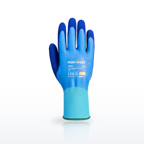 Portwest AP80 Coated Gloves, Grip 13 Latex Foam Aqua Glove