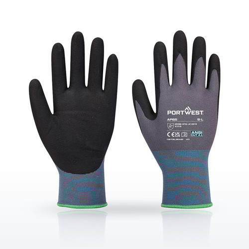 Portwest AP65 Coated Gloves, Grip 15 Nitrile Foam Texpel Glove