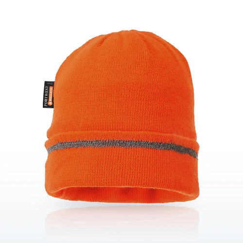Portwest B023 Winter Liners & Caps, Reflective Trim Knit Hat Insulatex Lined