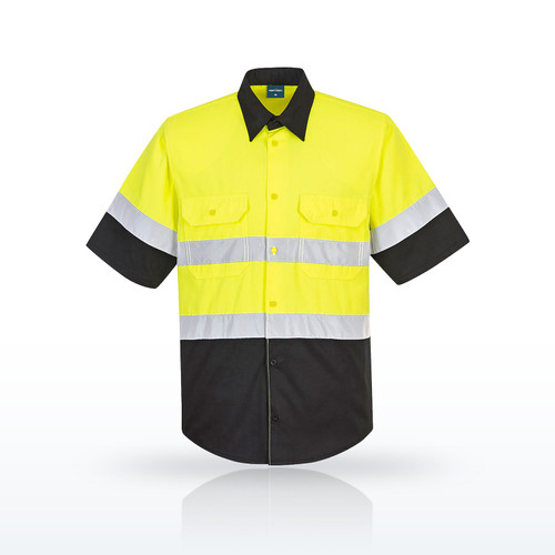 Portwest E067 Hi-Vis Shirts, Hi-Vis Contrast Shirt S/S