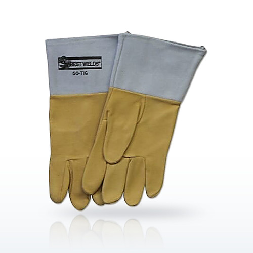 Best Welds 50TIGL Pigskin 50-TIG Welding Gloves, Large, Tan