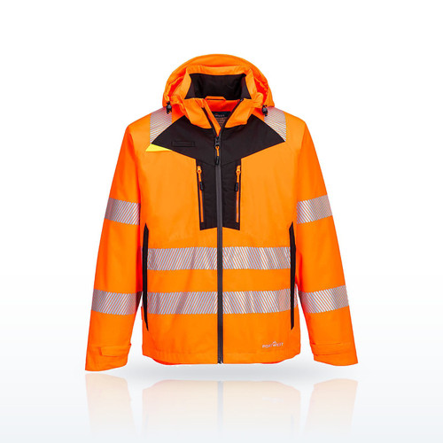 Portwest DX462 Hi-Vis Rainwear, DX4 Hi-Vis Shell Rain Jacket