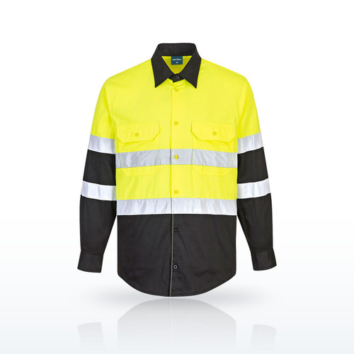 Portwest E066 Hi-Vis Shirts, Hi-Vis Contrast Shirt L/S