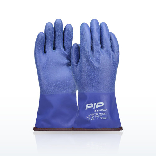 Polyurethane Dipped Glove with Acrylic Liner and Rough Finish - Gauntlet Cuff