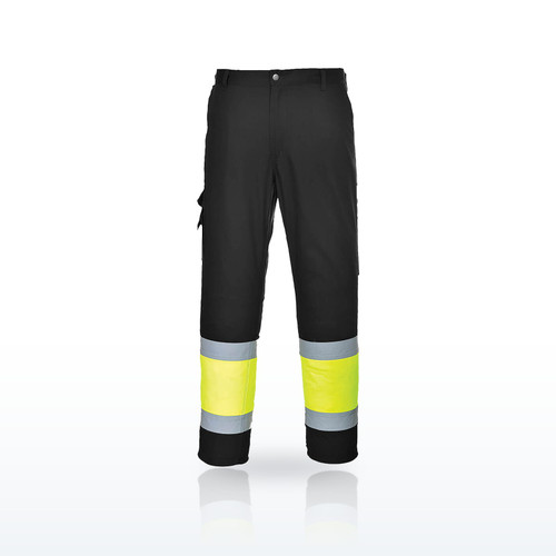 Portwest E049 Hi-Vis Pants & Bibs, Hi-Vis Contrast Class 1 Service Pants