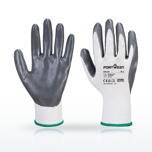 Portwest A310 Coated Gloves, Grip 13 Nitrile Glove