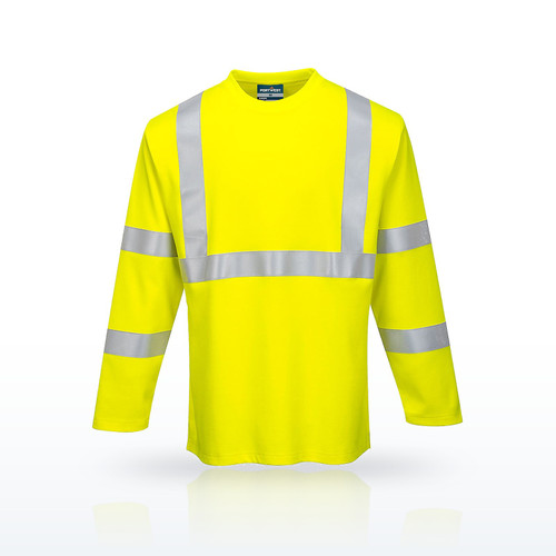 Portwest FR96 Modaflame Knit Hi-Vis FR Long Sleeve T-Shirt