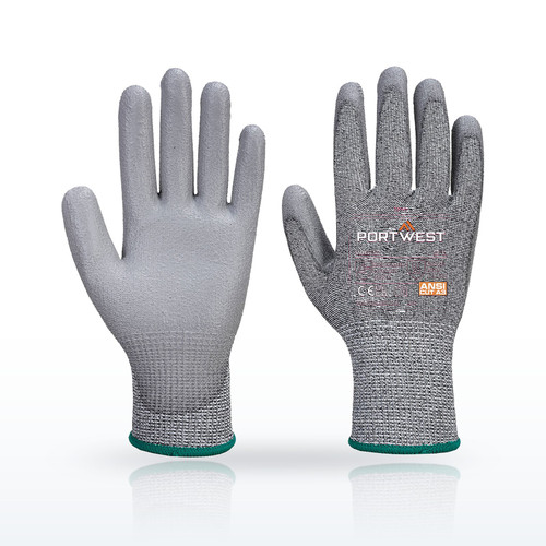 Portwest A622 Cut Resistant Gloves, ANSI A3, Cut C13 PU Glove A3