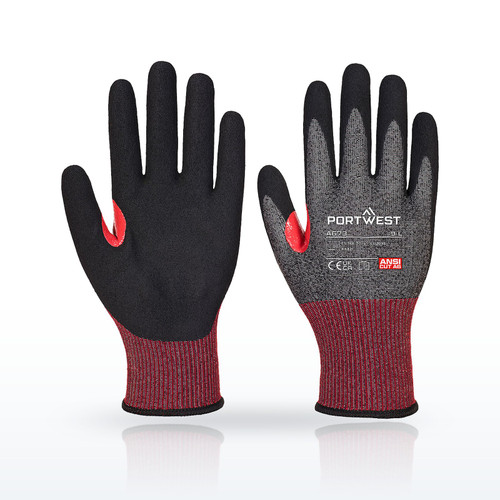 Portwest A673 Cut Resistant Gloves, ANSI A6, CS Cut F18 Nitrile Glove A6