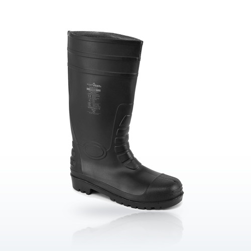 Portwest FW95 Safety Shoes, Steel PVC Rain Boots I C SD35 PR SR