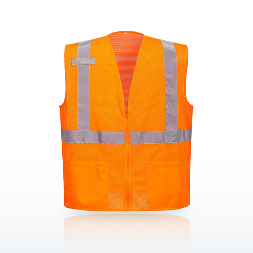 Portwest UC495 Hi-Vis Vests, Economy Hi-Vis Mesh External Pocket Vest