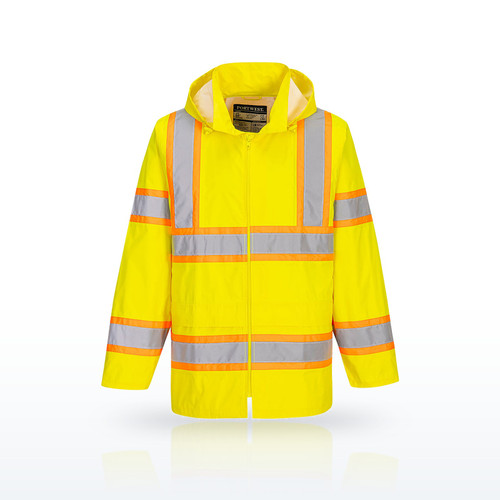 Portwest UH400 Hi-Vis Contrast Tape Rain Traffic Jacket