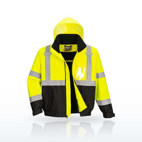 Portwest US364 Hi-Vis 2-in-1 Contrast Bomber Jacket