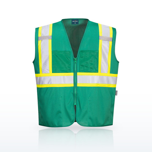 Portwest US391 Hi-Vis Vests, Iona Plus Enhanced Mesh Zipped Vest