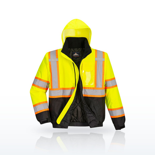 Portwest US368 Hi-Vis Contrast Winter Bomber Jacket