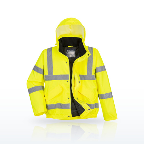 Portwest US463 Hi-Vis Jackets & Outerwear, Hi-Vis Winter Bomber Jacket