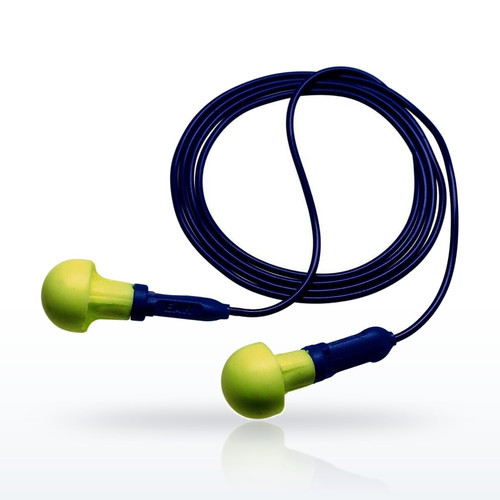 3M E-A-R Push-Ins Metal Detectable Corded Earplugs, NRR 28