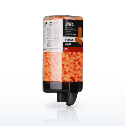 Prefilled Mega Bullet Plus Ear Plug Refill Canister 33 NRR-500 Pairs
