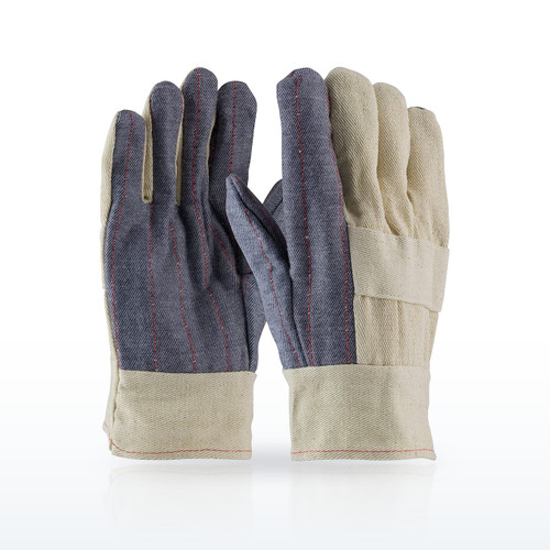 Premium Grade Hot Mill Glove with Three-Layers of Cotton Canvas and Denim Palm