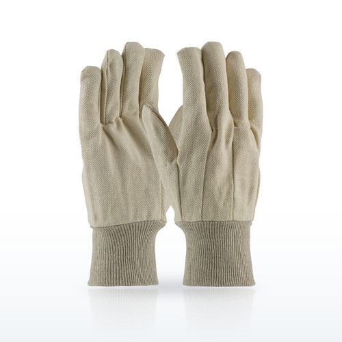 Premium Grade Cotton Canvas Single Palm Glove - Knit Wrist, 90-910
