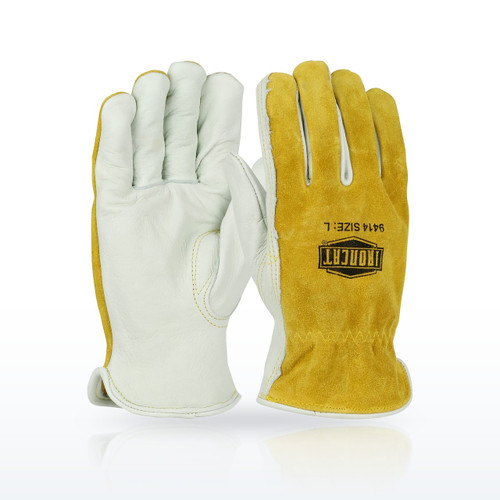 Ironcat 9414 Welding Gloves, Premium Grade Top Grain Cowhide Leather Drivers