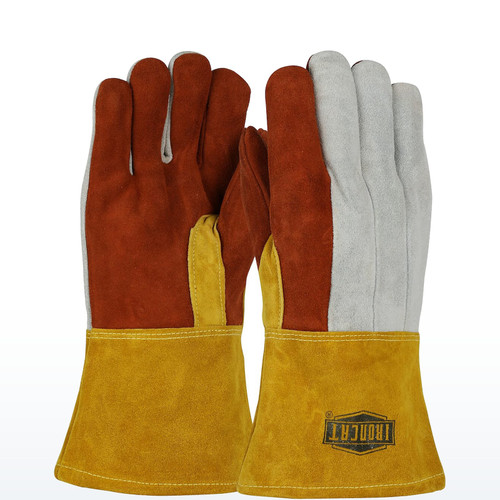 Ironcat 2086GLF Welding Gloves, Premium Heavy Split Cowhide 14 Foundry Glove