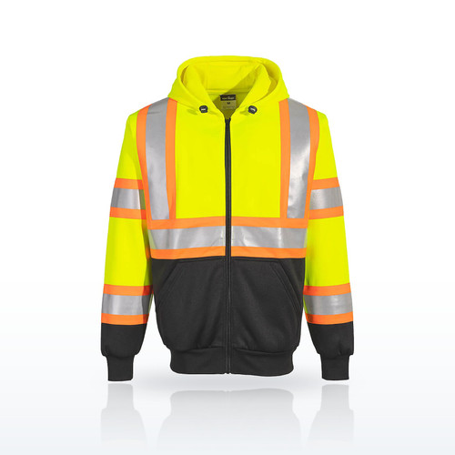 Portwest UB316 Kansas Hi-Vis Contrast Tape Zipped Hoodie