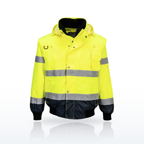 Portwest UC465 Hi-Vis 3-in-1 Contrast Bomber Jacket