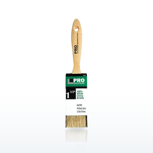 Pro Solutions White China Bristle Paint Brush - 1-1/2 in Beavertail
