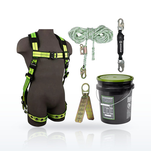PRO+ Bucket Roof Kit: FS-FLEX185-L/XL Harness, FS700-50GA VLL, FS8800SP-H