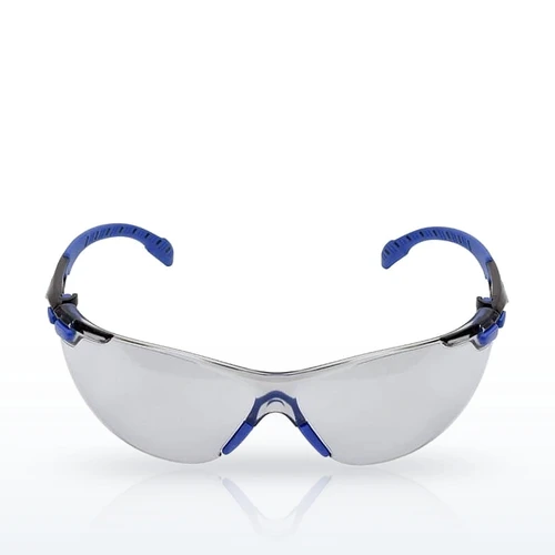 3M 1000 Solus Safety Glasses, Scotchgard Anti-Fog, Black/Blue Frame