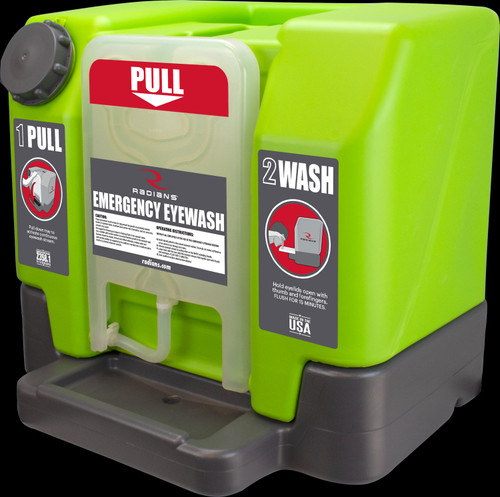 Radians 12 Gallon Emergency Eyewash Station - English