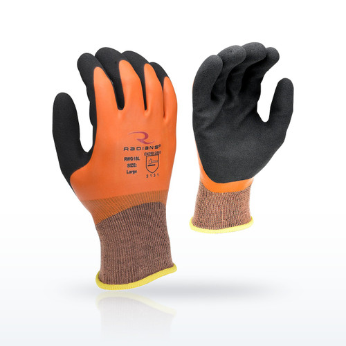 Radians RWG18 Latex Coated Work Glove, Sandy Nitrile Coated