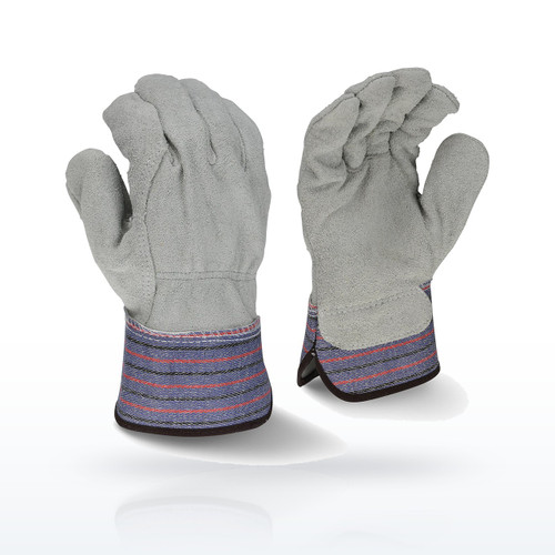 Radians RWG3206 Full Regular Shoulder Gray Split Cowhide Leather Palm Glove