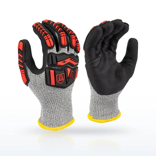 Radians RWG816 Acrylic Lined HPPE Shell A6 Cut Glove, TPR and Nitrile Palm