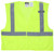 MCR Safety Hi-Vis Lime Safety Vest, 2 Inch Silver Reflective Stripes - CL2MLPFR