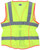 MCR Safety Hi-Vis Lime Safety Vest, 2 Inch Silver Reflective Stripes -Fitted for Women - LVCL2ML