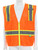MCR Safety Hi-Vis Reflective Orange Safety Vest, Manufactured with Recycled Materials - RSURVMO