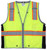 MCR Safety Luminator SURVCL2L Hi-Vis Vests, Hi-Vis Reflective Lime Safety Vest