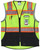 MCR Safety Hi-Vis Reflective Lime Safety Vest, Trimmed with Silver Reflective Binding - SURVCL2LS