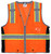 MCR Safety Luminator SURVCL2O Hi-Vis Vests, Hi-Vis Mesh Reflective Orange Safety
