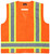 MCR Safety Luminator V2100 Hi-Vis Vests, Hi-Vis Orange Reflective Safety Vest, view 3