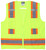 MCR Safety Luminator V2200 Hi-Vis Vests, Hi-Vis Lime Reflective Safety Vest