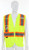 MCR Safety Luminator V2210 Hi-Vis Vests, Hi-Vis Lime Reflective Safety Vest, view 2