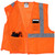 MCR Safety Hi-Vis Orange Safety Vest, 2 Inch Silver Reflective Stripes - VCL2MOP