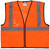 MCR Safety Hi-Vis Orange Safety Vest, 2 Inch Silver Reflective Stripes - VCL2MOZ