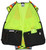 MCR Safety Hi-Vis Lime Black Reflective Safety Vest, 4 Inch Orange Silver Stripes - WCCL2MLSZ