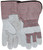 MCR Safety Economy Split Leather Palm Work Gloves, Striped Fabric Back and Cuff - 1210S